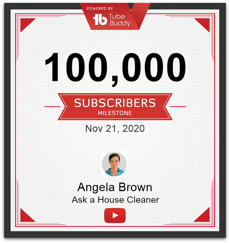 Angela Brown Ask a House Cleaner Reaches 100K Subscribers