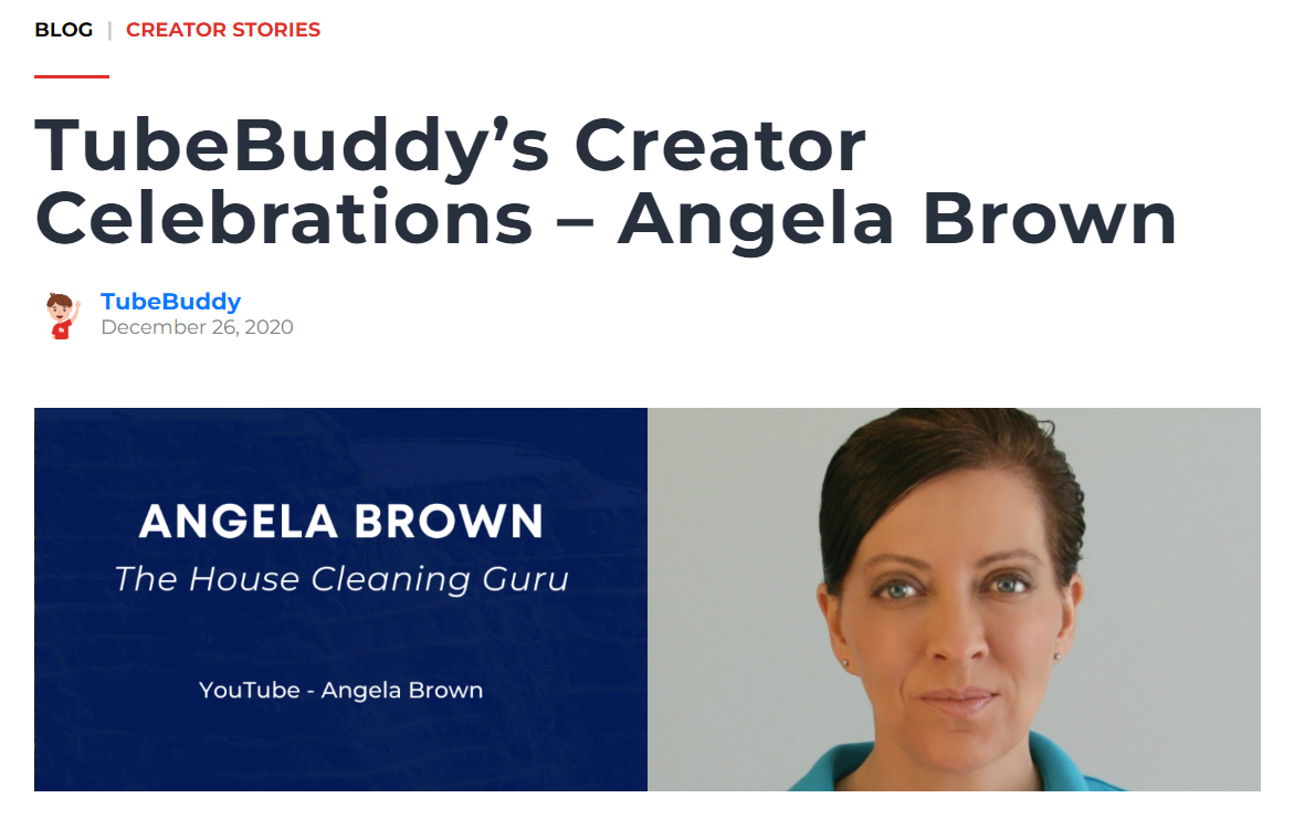 TubeBuddy's Creator Celebrations - Angela Brown