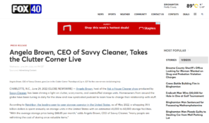 Angela Brown CEO of Savvy Cleaner Takes the Clutter Corner Live - Fox40