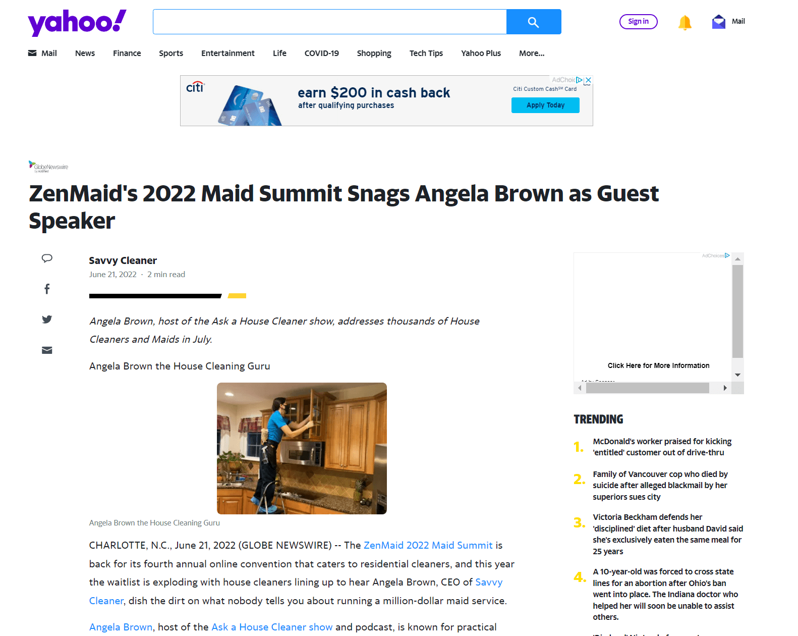 ZenMaid's 2022 Maid Summit Snags Angela Brown as Guest Speaker - Yahoo News