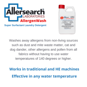 Allersearch® AllergenWash Laundry Detergent Machine Washing Options