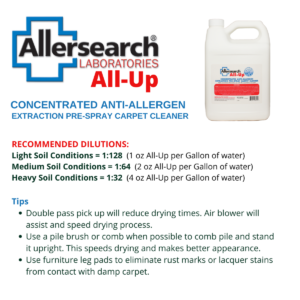 All-Up Allersearch Laboratories Concentration Dilution Ratios