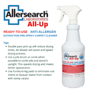 All-Up Allersearch Laboratories Ready to Use Carpet Extraction Pre Spray Tips