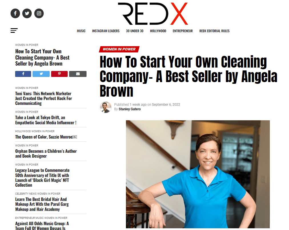 Angela Brown Best Selling Author RedX Article